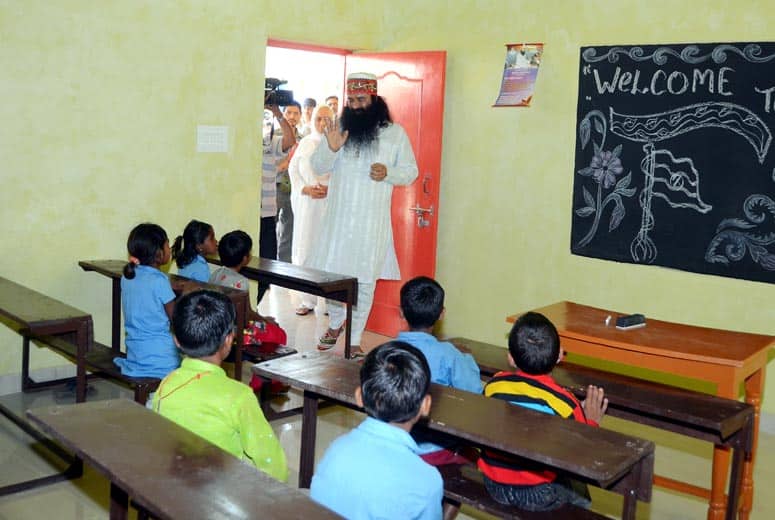 Classroom visit by Saint Dr. MSG Insan